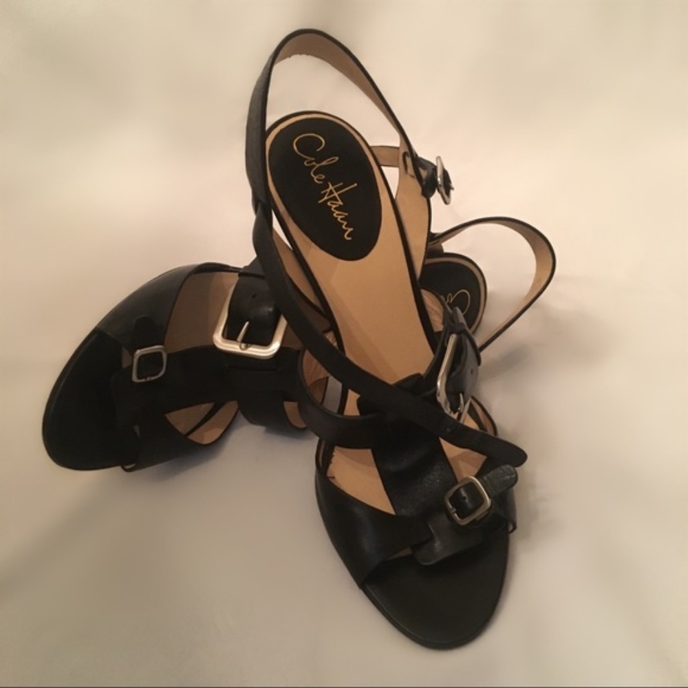 Cole Haan strappy sandals black